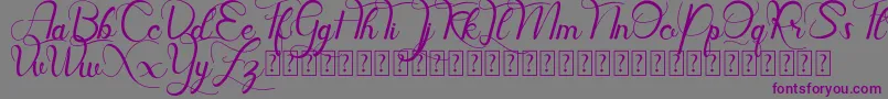 Hill Diary DEMO Font – Purple Fonts on Gray Background