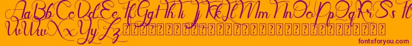 Hill Diary DEMO Font – Purple Fonts on Orange Background