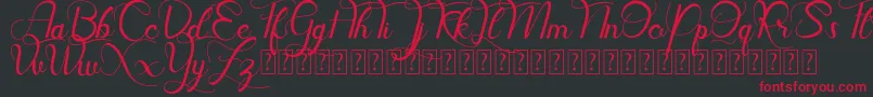 Hill Diary DEMO-Schriftart – Rote Schriften auf schwarzem Hintergrund