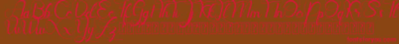 Hill Diary DEMO Font – Red Fonts on Brown Background