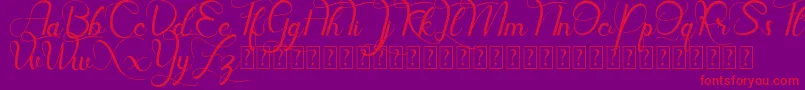 Hill Diary DEMO Font – Red Fonts on Purple Background