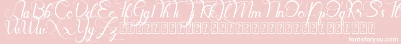 Fonte Hill Diary DEMO – fontes brancas em um fundo rosa