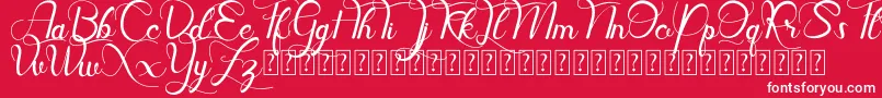 Hill Diary DEMO Font – White Fonts on Red Background