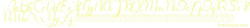 Hill Diary DEMO-Schriftart – Gelbe Schriften auf weißem Hintergrund