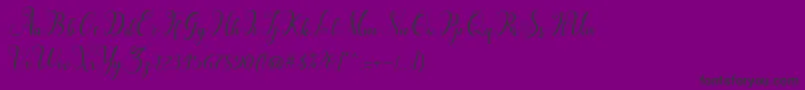 Hillah -Schriftart – Schwarze Schriften auf violettem Hintergrund