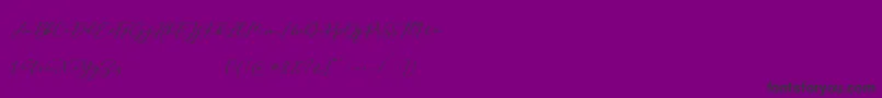 hilland-Schriftart – Schwarze Schriften auf violettem Hintergrund