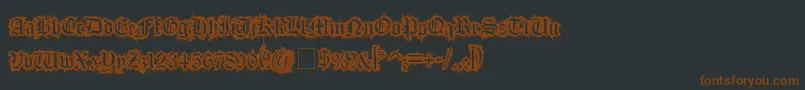 FleshWound Font – Brown Fonts on Black Background