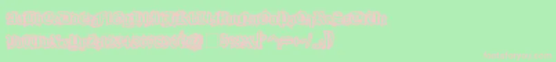 FleshWound Font – Pink Fonts on Green Background