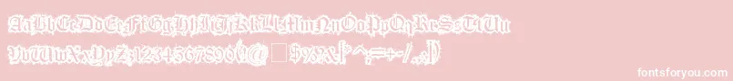 Шрифт FleshWound – белые шрифты на розовом фоне