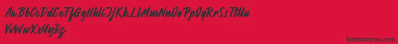 Hillend Font – Black Fonts on Red Background