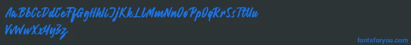 Hillend Font – Blue Fonts on Black Background