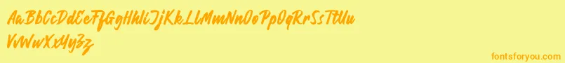 Hillend Font – Orange Fonts on Yellow Background