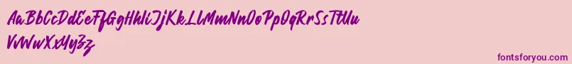 Hillend Font – Purple Fonts on Pink Background