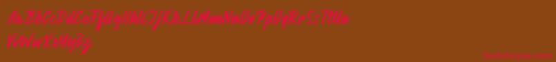 Hillend Font – Red Fonts on Brown Background
