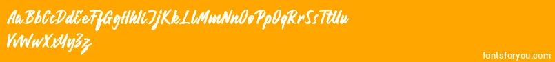 Hillend Font – White Fonts on Orange Background