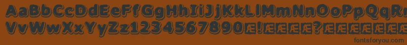 hillock Font – Black Fonts on Brown Background