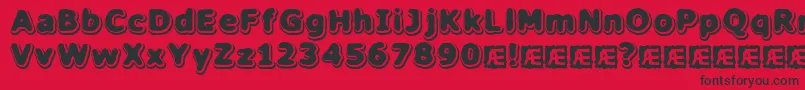 hillock Font – Black Fonts on Red Background