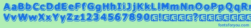 hillock Font – Blue Fonts on Green Background