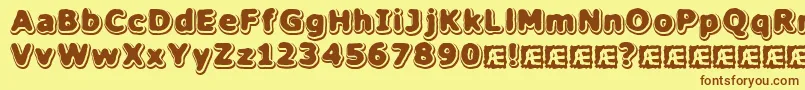 hillock Font – Brown Fonts on Yellow Background