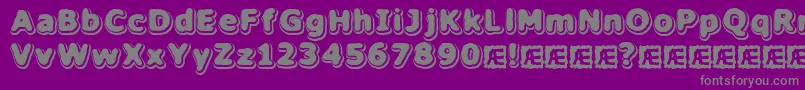 hillock Font – Gray Fonts on Purple Background