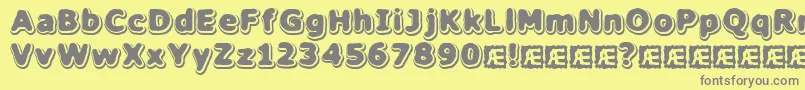 hillock Font – Gray Fonts on Yellow Background