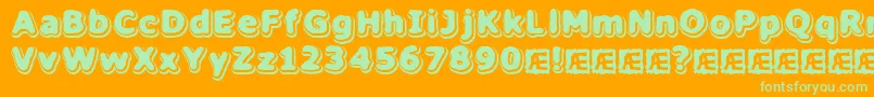 hillock Font – Green Fonts on Orange Background