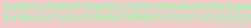 hillock Font – Green Fonts on Pink Background