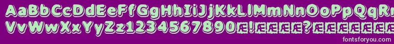 hillock Font – Green Fonts on Purple Background