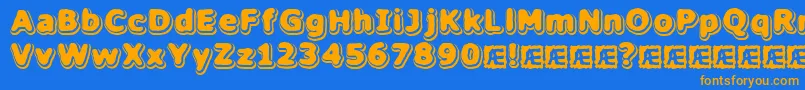 hillock Font – Orange Fonts on Blue Background