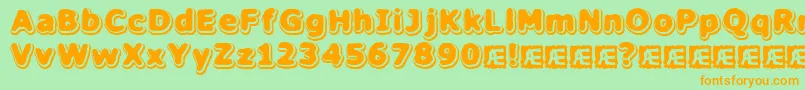 hillock Font – Orange Fonts on Green Background