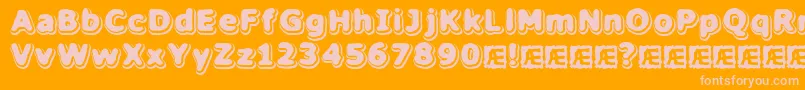 hillock Font – Pink Fonts on Orange Background