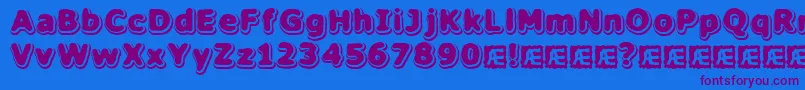 hillock Font – Purple Fonts on Blue Background