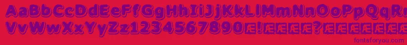 Więcej informacji o czcionce hillock Czcionka hillock – fioletowe czcionki na czerwonym tle