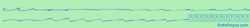 Fonte Hillstone swash – fontes azuis em um fundo verde