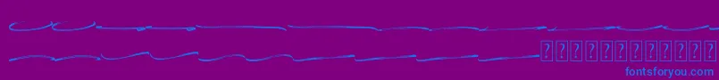 Hillstone swash Font – Blue Fonts on Purple Background