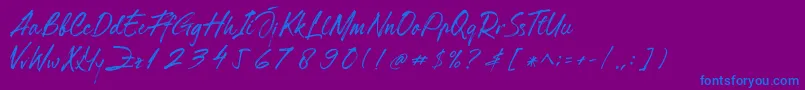 Hillstone Font – Blue Fonts on Purple Background