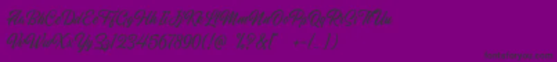 Hillstown Script DEMO Font – Black Fonts on Purple Background