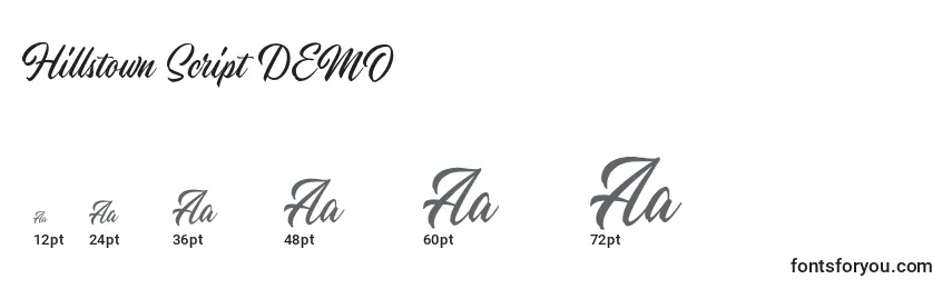 Hillstown Script DEMO Font Sizes