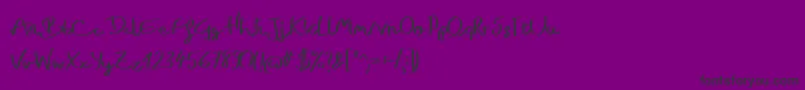 Hilton Light-Schriftart – Schwarze Schriften auf violettem Hintergrund