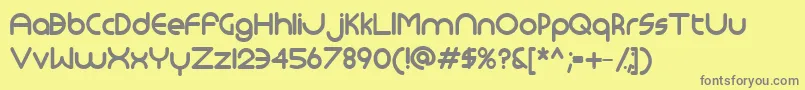 Monoglyceride ffy Font – Gray Fonts on Yellow Background