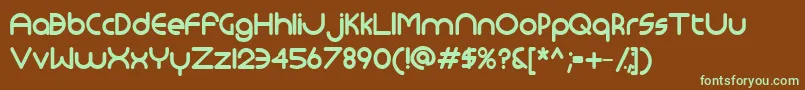 Monoglyceride ffy Font – Green Fonts on Brown Background