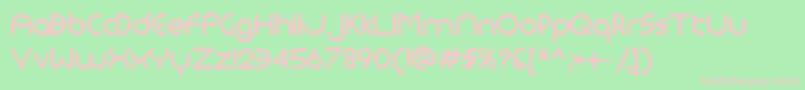 フォントMonoglyceride ffy – 緑の背景にピンクのフォント
