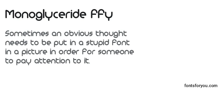 Monoglyceride ffy フォントのレビュー