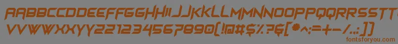 himagsikan italic Font – Brown Fonts on Gray Background
