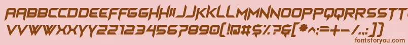 himagsikan italic Font – Brown Fonts on Pink Background