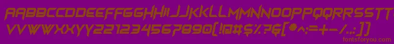 himagsikan italic Font – Brown Fonts on Purple Background