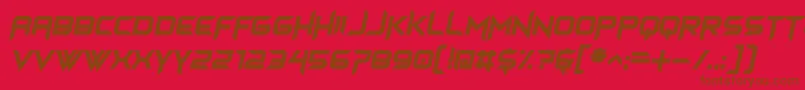 himagsikan italic Font – Brown Fonts on Red Background