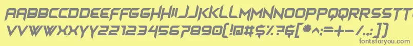 himagsikan italic Font – Gray Fonts on Yellow Background