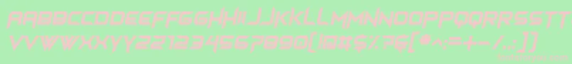 himagsikan italic Font – Pink Fonts on Green Background