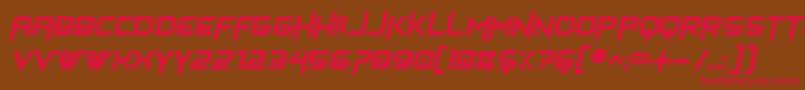 himagsikan italic Font – Red Fonts on Brown Background